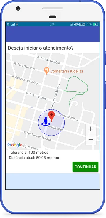 App de gestão de promotores com controle de visitas por geolocalização